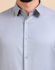 Structure Grey Premium Formal Shirt