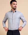 Structure Grey Premium Formal Shirt