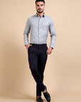 Structure Grey Premium Formal Shirt