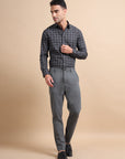 Compelling Black Check Jacquard Shirt