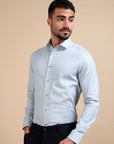 Blue Formal Jacquard Shirt