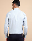 Blue Formal Jacquard Shirt