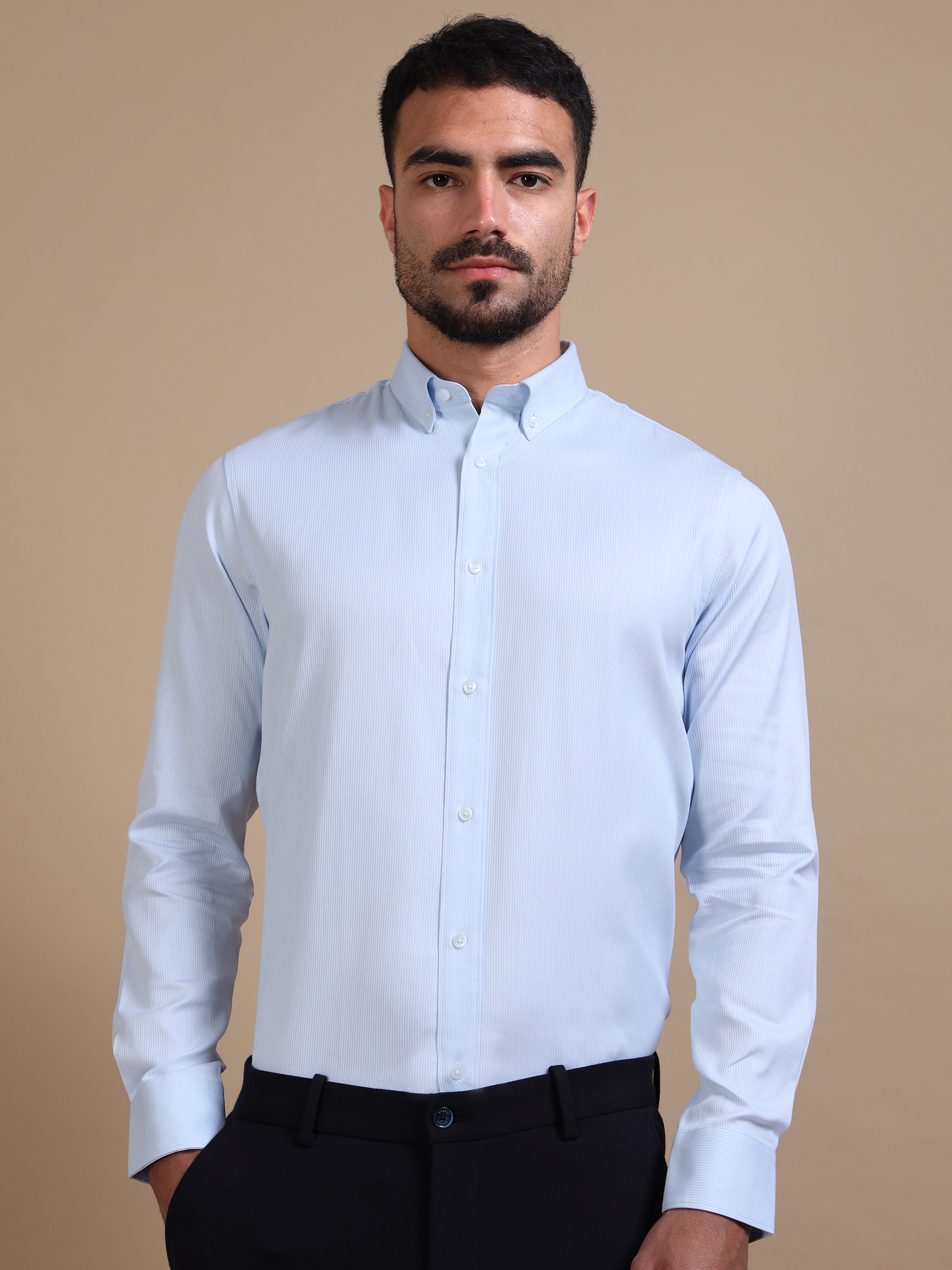 Blue Zen Button-down Stripe Shirt