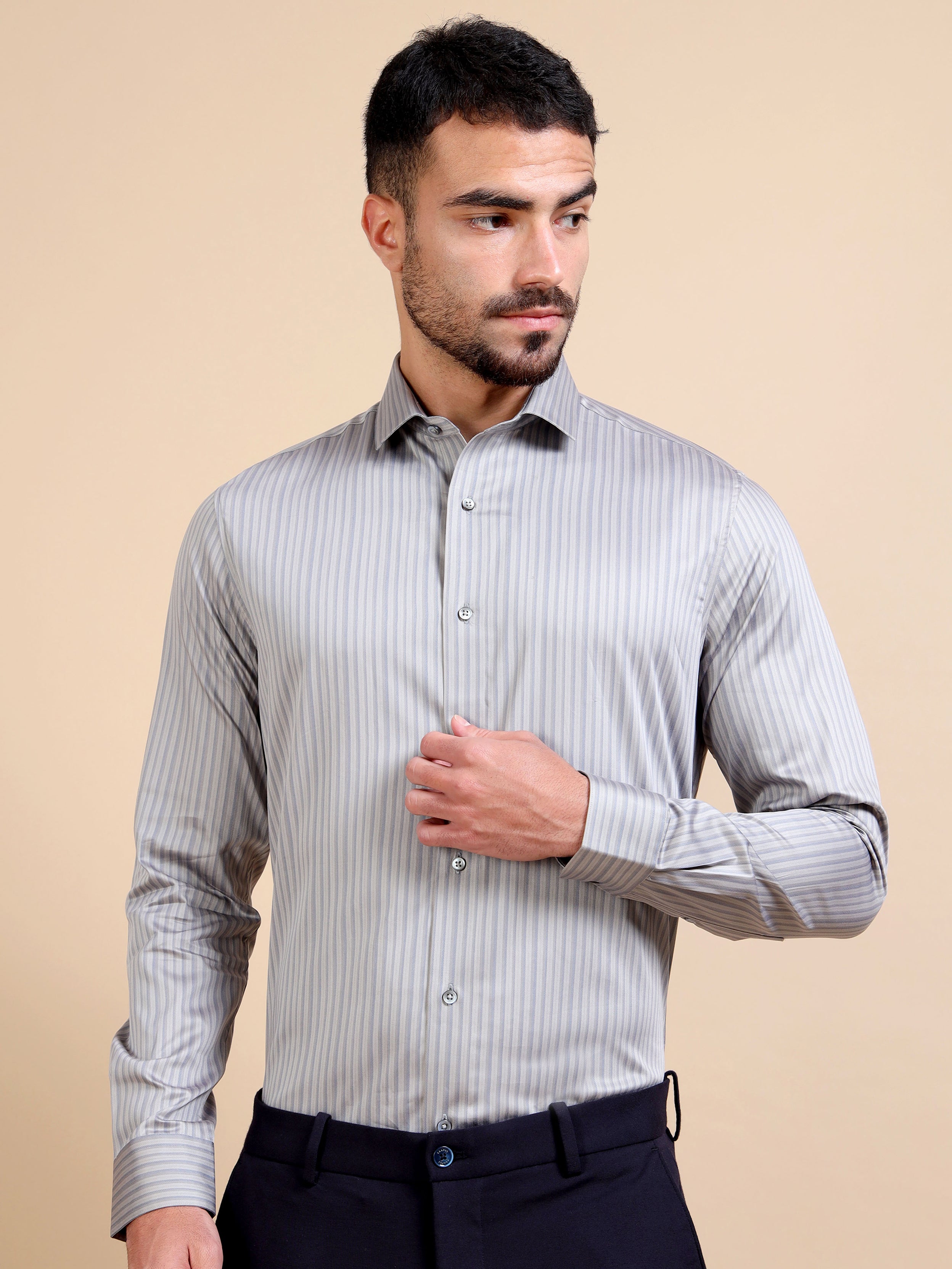 Zapphire Striped Premium Formal Shirt