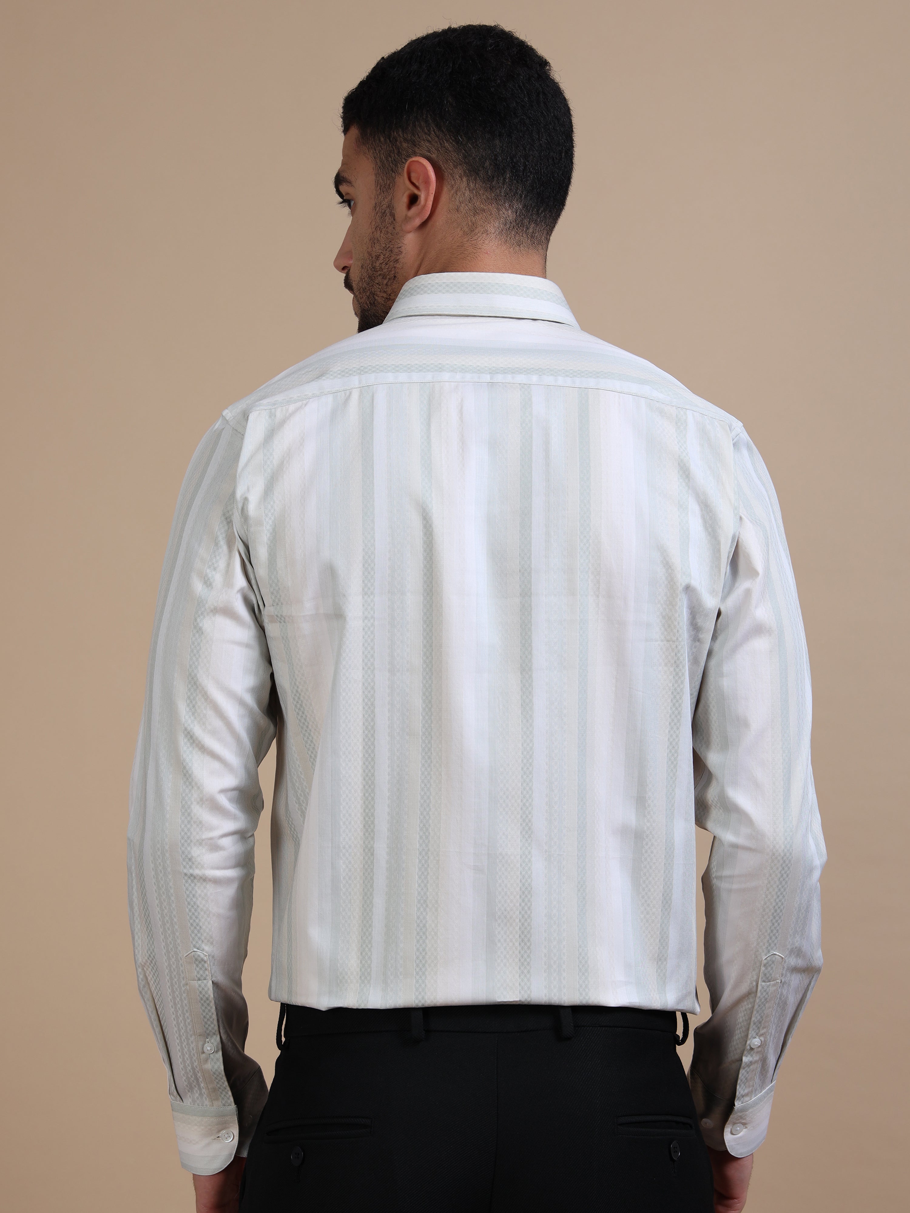 Green Stripe Premium Formal Shirt