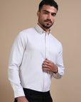 Cream Zen Button-down Stripe Shirt