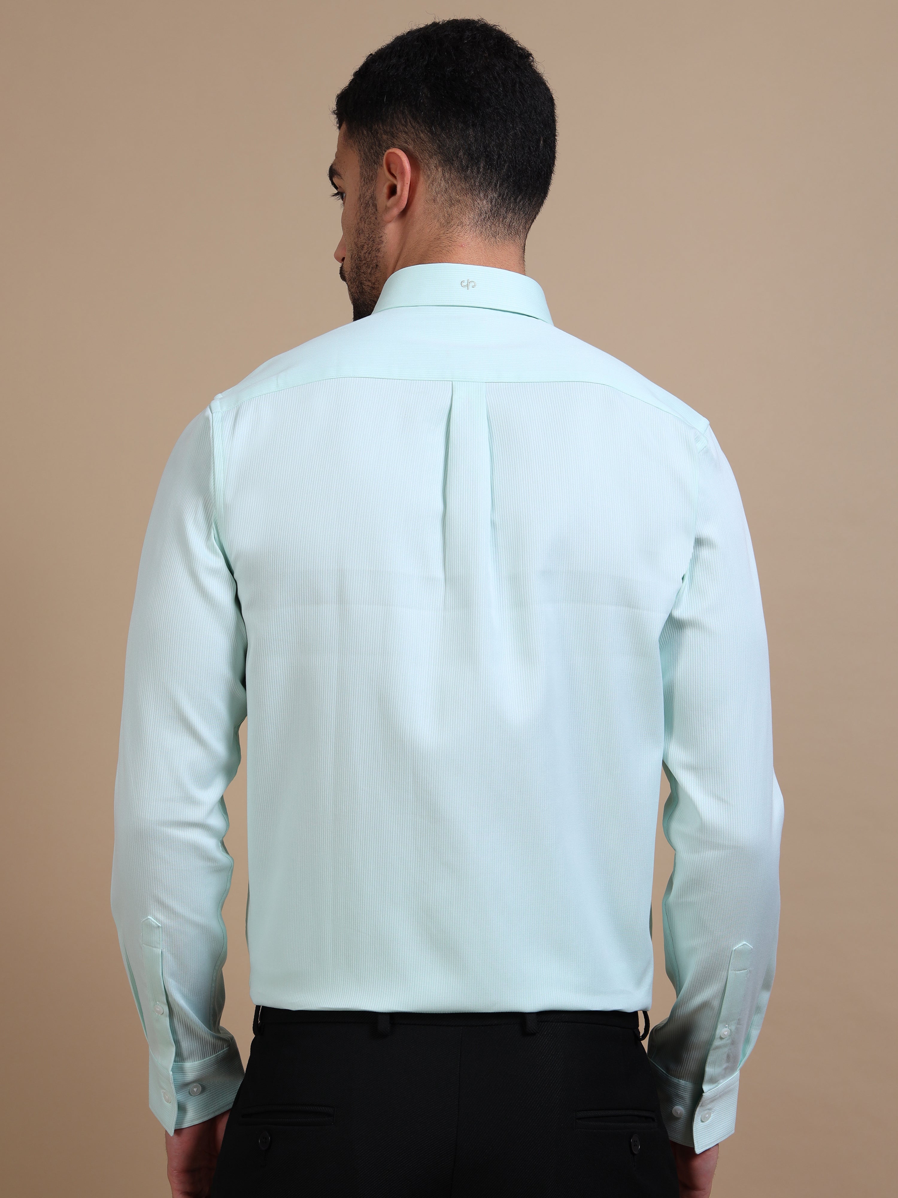 Green Zen Button-down Stripe Shirt