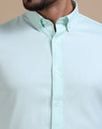 Green Zen Button-down Stripe Shirt