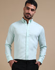 Green Zen Button-down Stripe Shirt