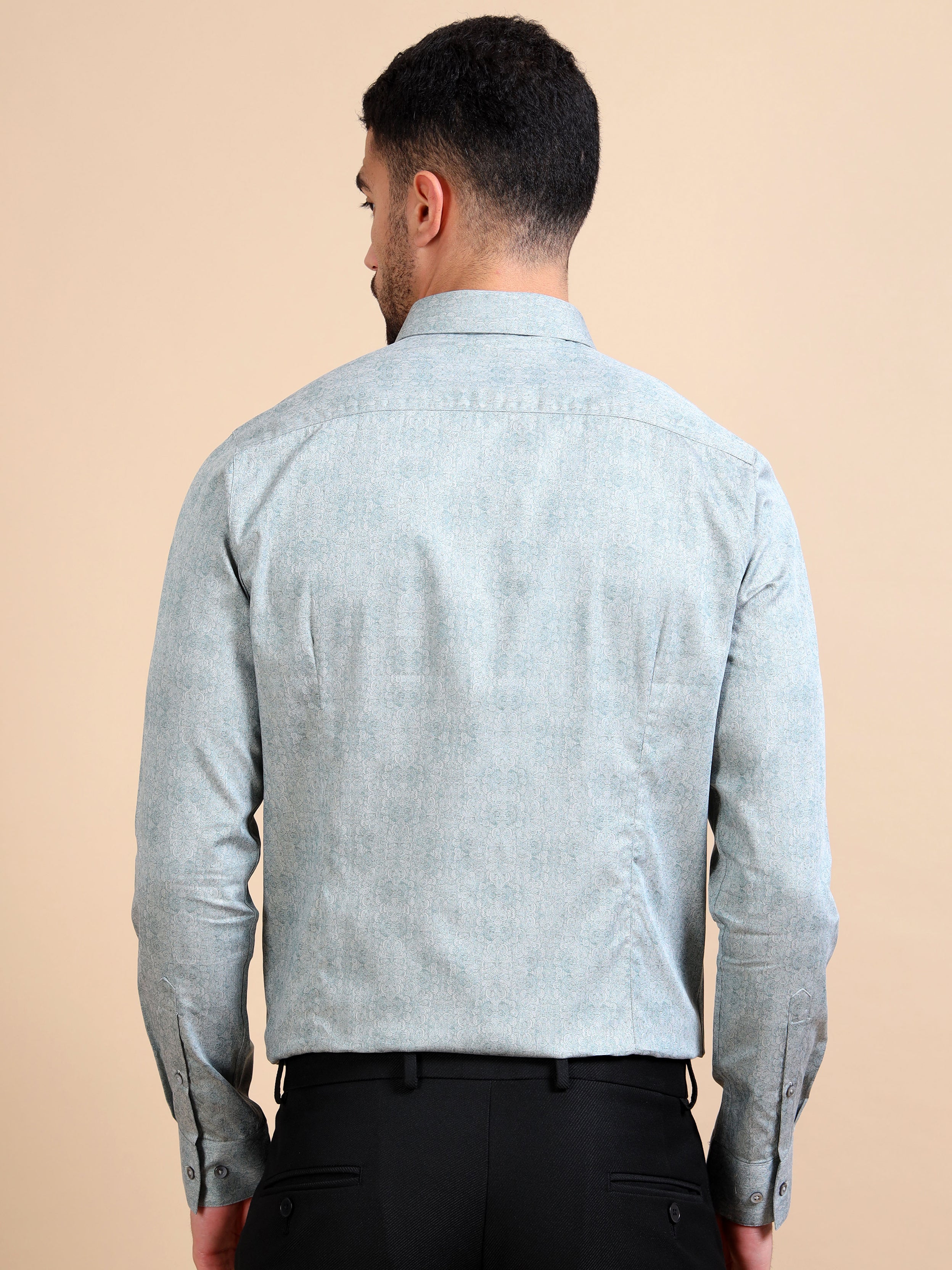 Blue Antique Jacquard Premium Shirt