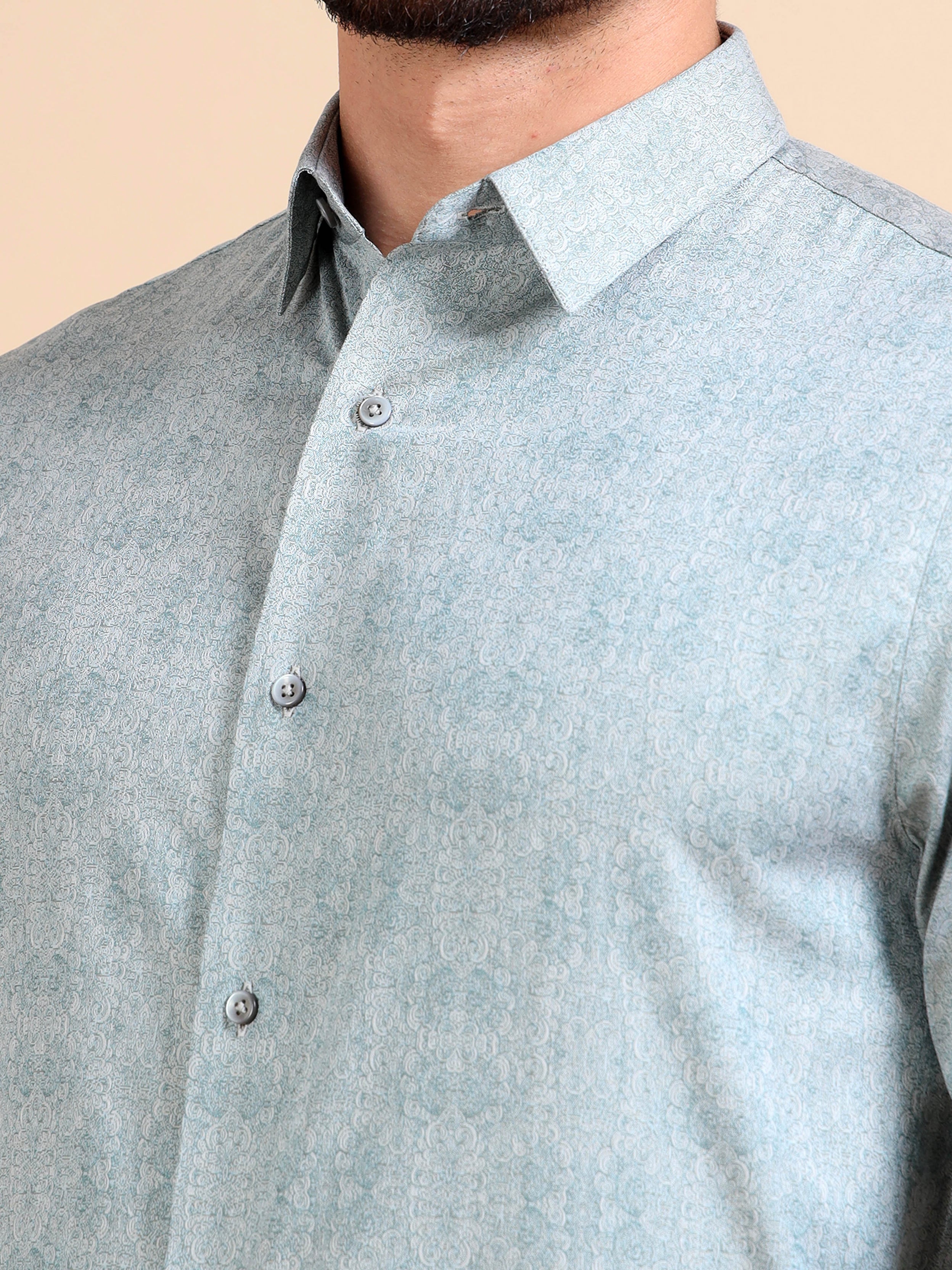 Blue Antique Jacquard Premium Shirt