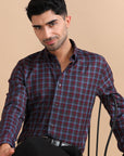 Premium Burgundy Checkered Shirt