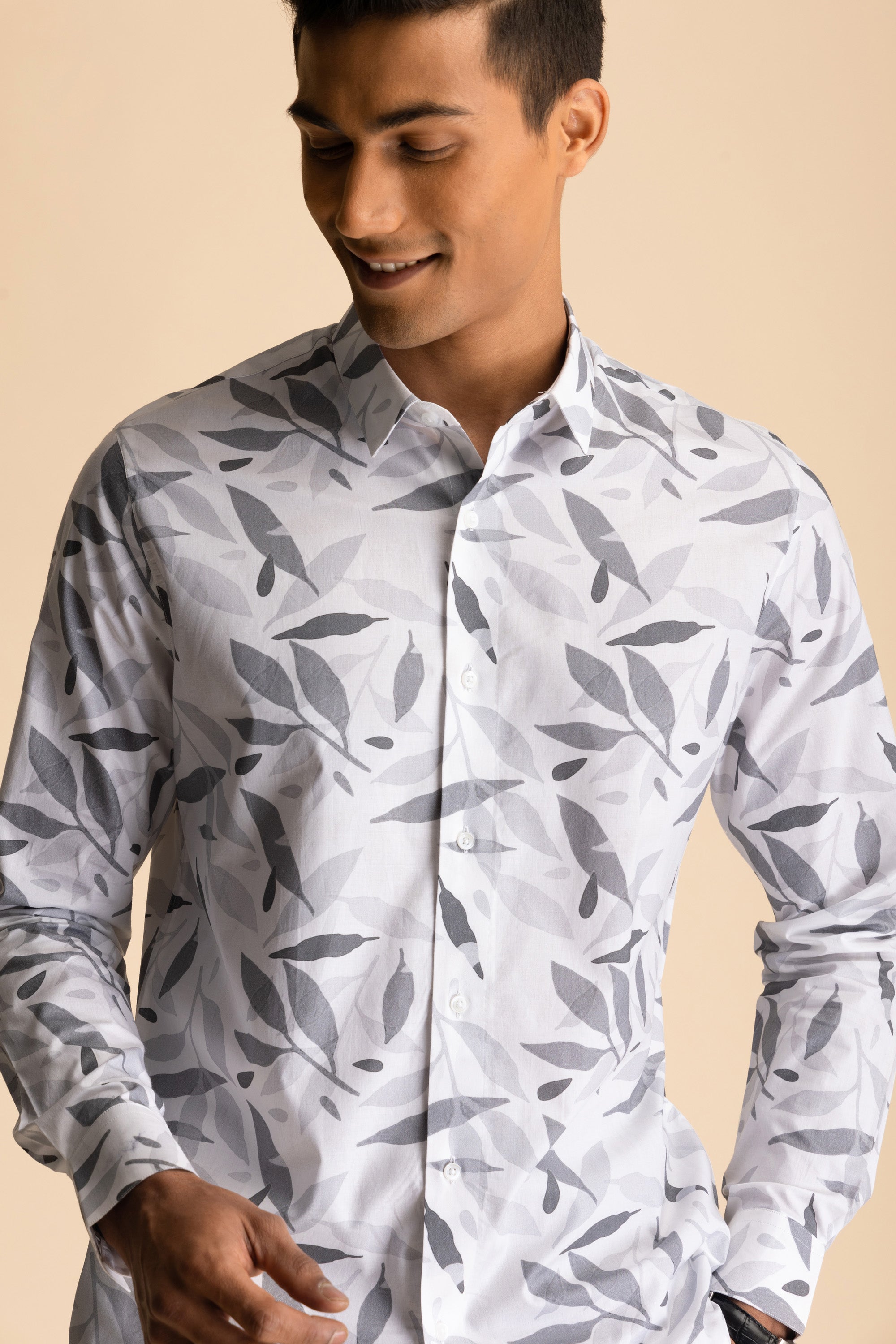 Grey Leaf Shirt