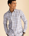 Light Beige Check Shirt