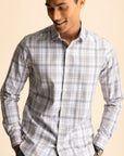 Light Beige Check Shirt