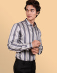 Grey Stripe Festive Shirt EOSS