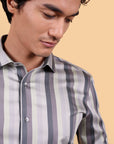 Grey Stripe Festive Shirt EOSS