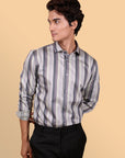 Grey Stripe Festive Shirt EOSS