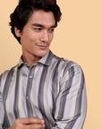 Grey Stripe Festive Shirt EOSS