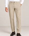 Khaki woven 4 way stretch  trouser