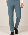 Green woven 4 way stretch  trouser