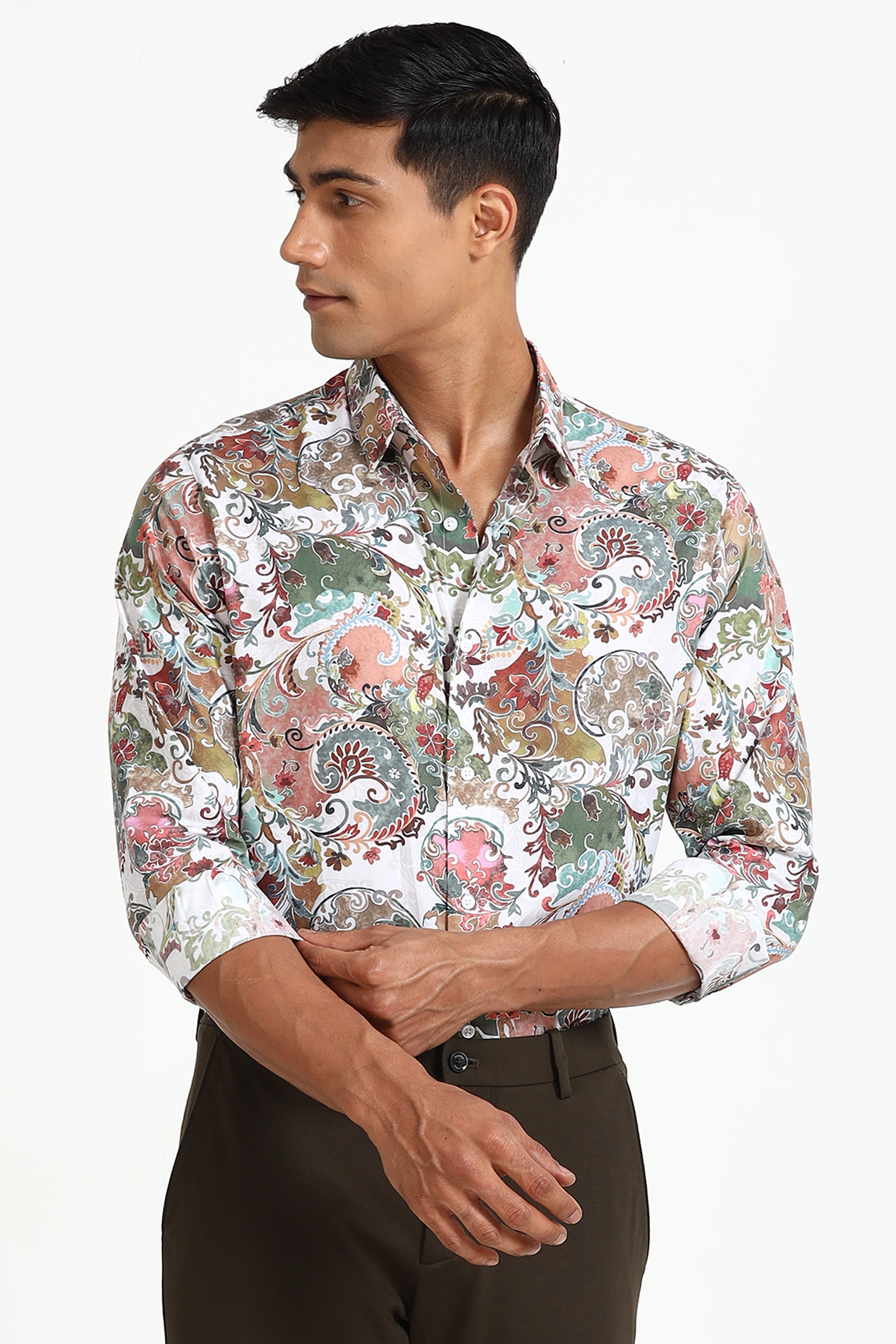 Clean Festive Print Shirt