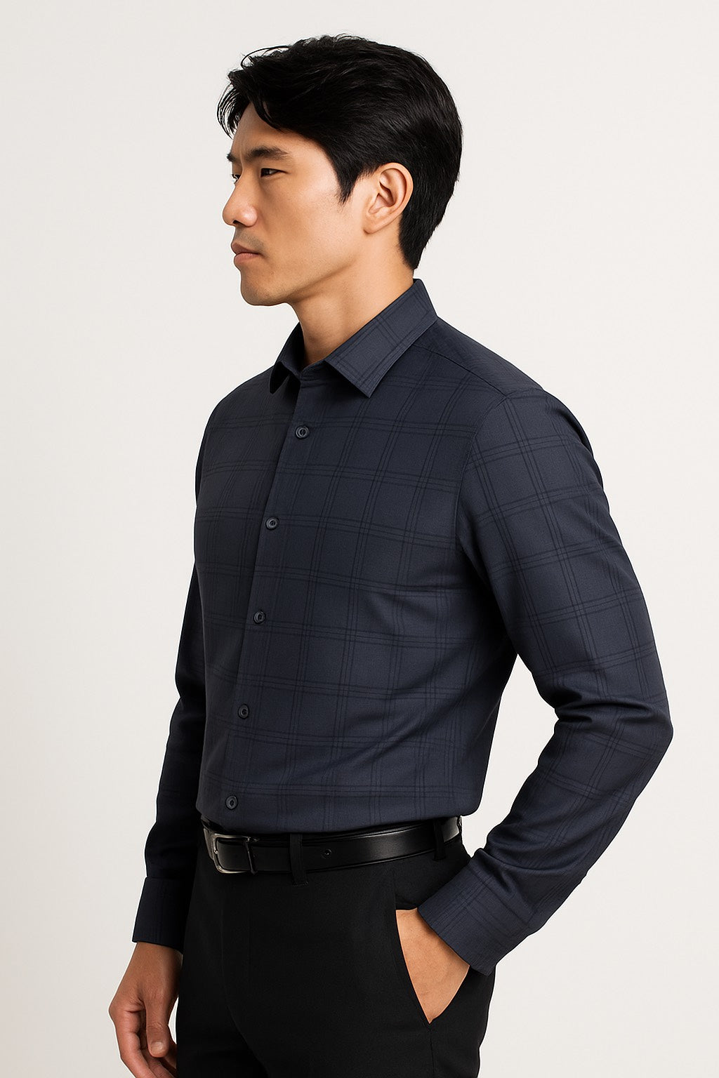 Black Check Subtle Formal Shirt