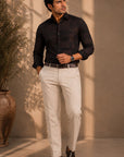 Black Coffee Jacquard Shirt