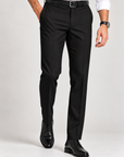 Black woven 4 way stretch  trouser