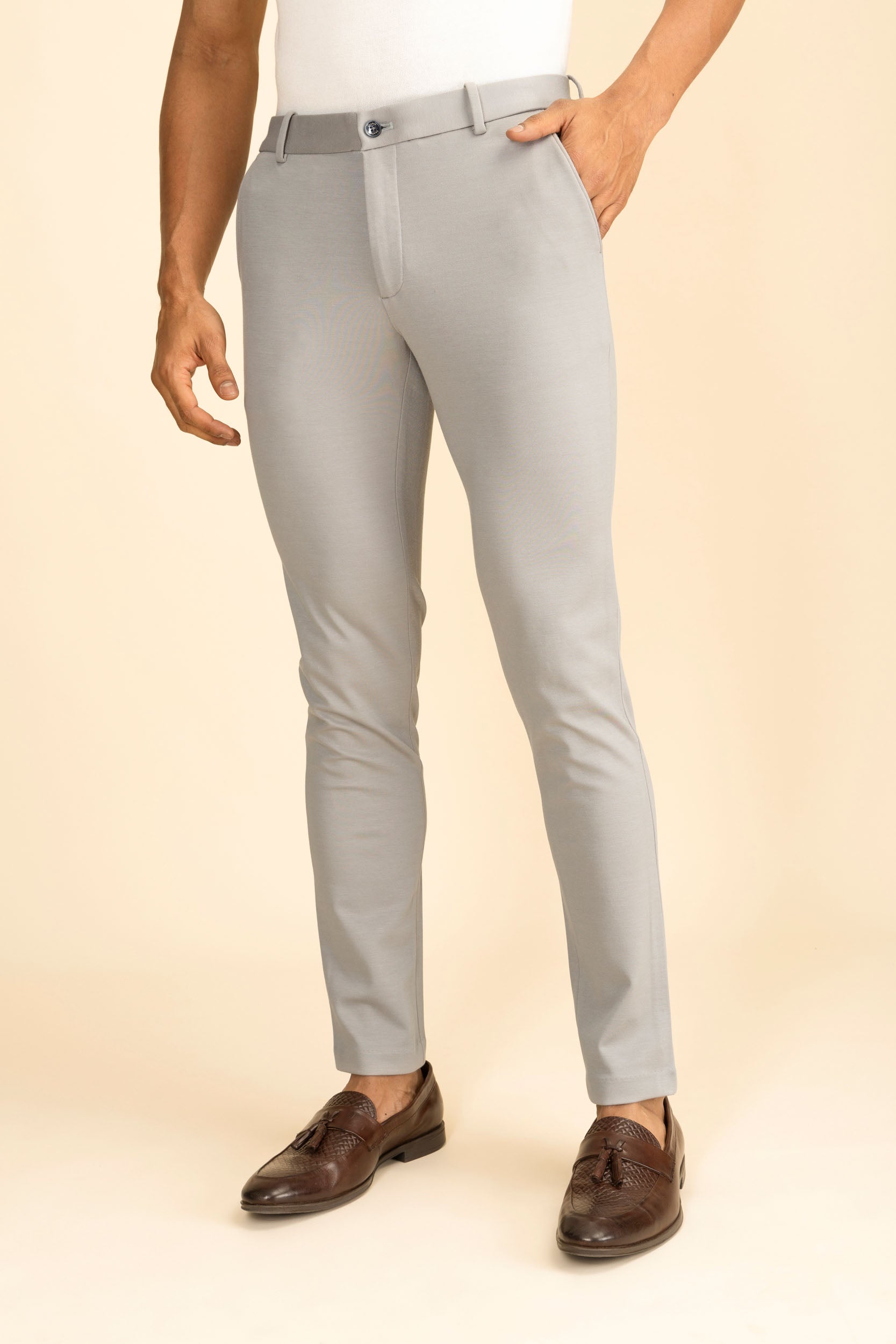 Grey 4 Way Stretch Port Pants