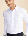 Executive Classic Sky Plaid Shirt