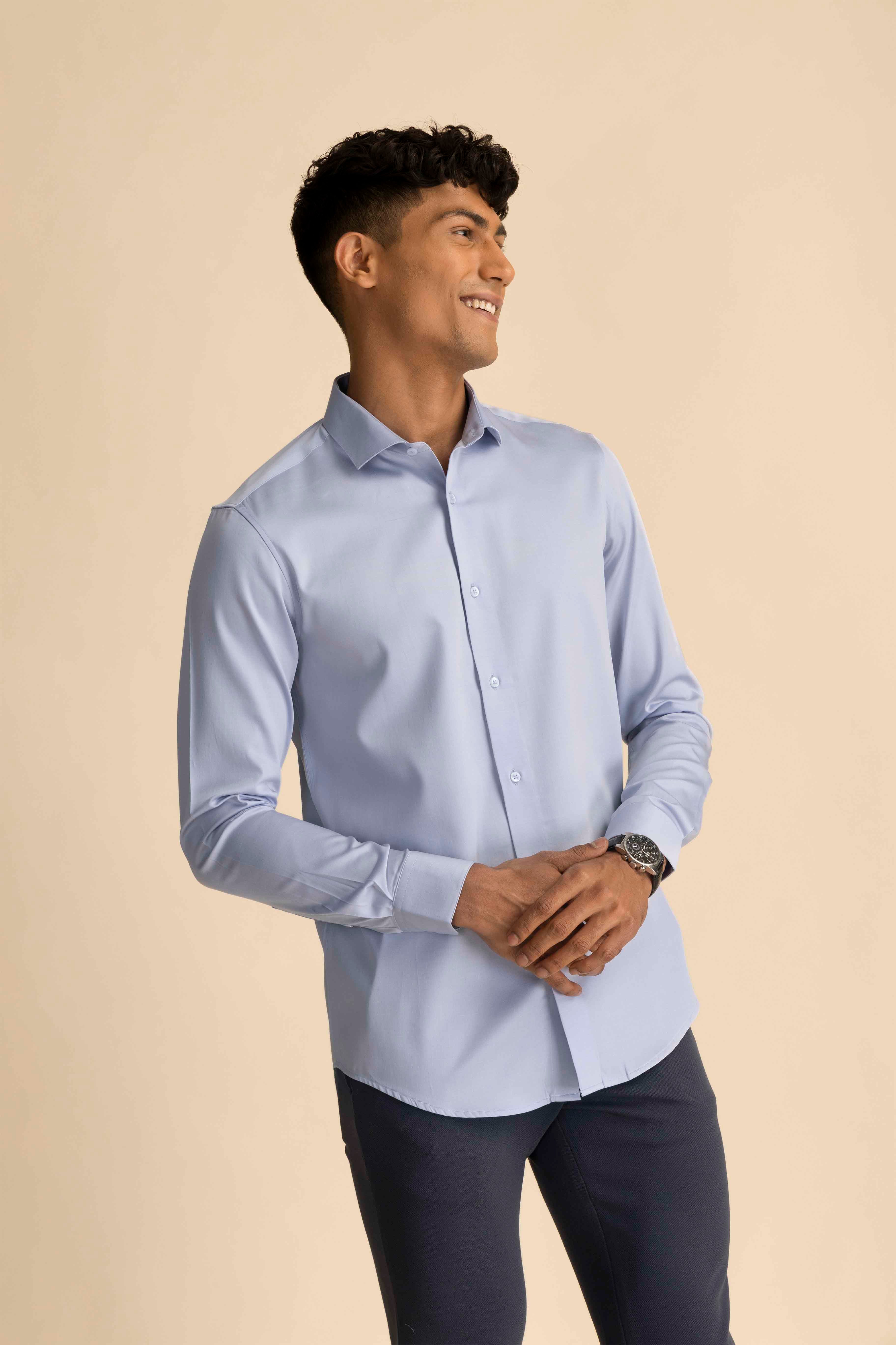 Blauwe ANERKJENDT Casual overhemd AKKONRAD MELANGE SHIRT Blauwe ANERKJENDT Casual overhemd AKKONRAD MELANGE SHIRT