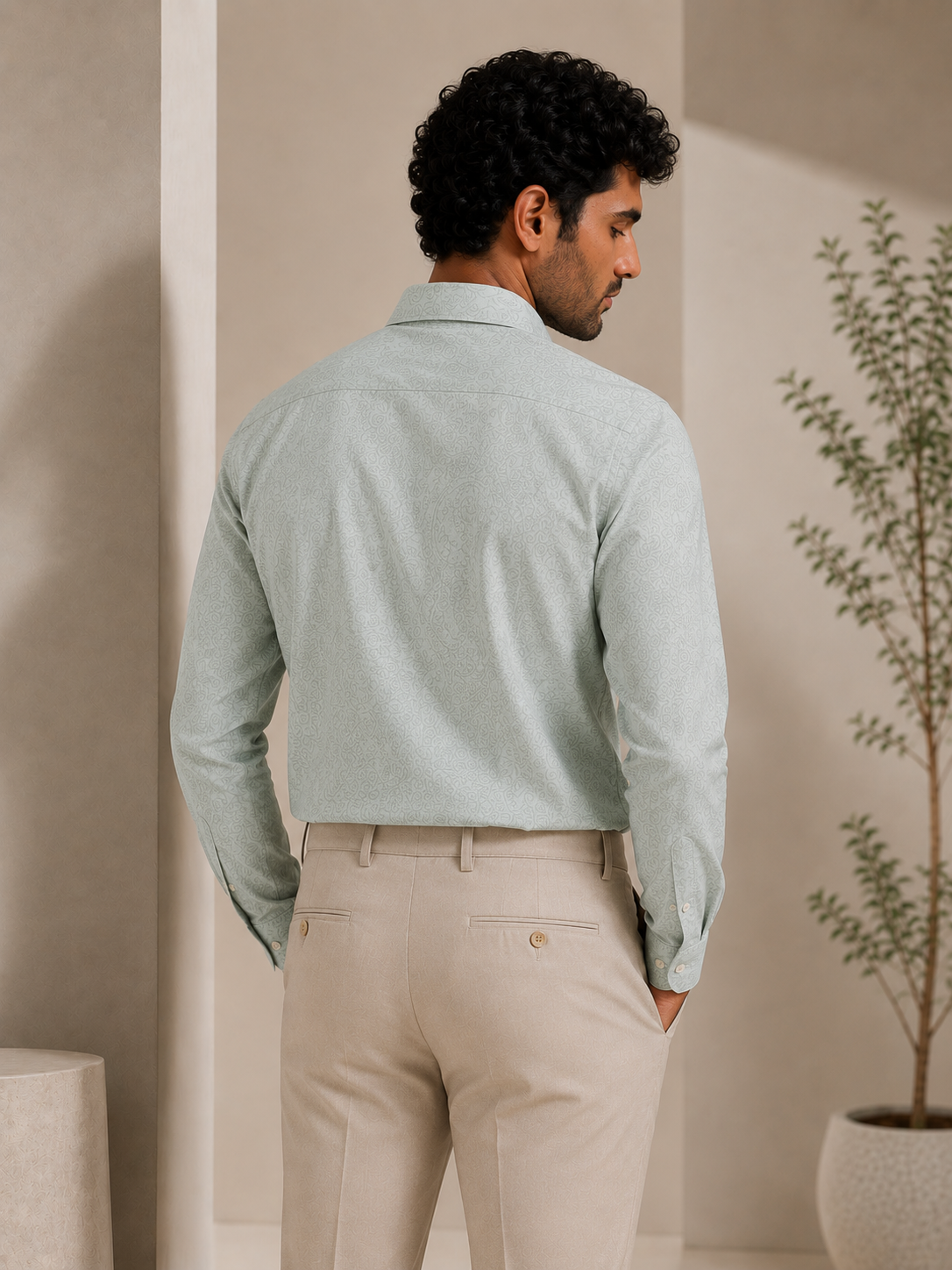 Green Jacquard Shirt
