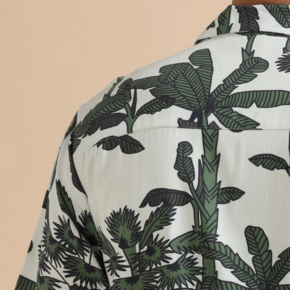 Green Tropical Cuban Print