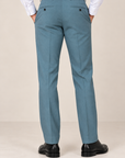 Green woven 4 way stretch  trouser