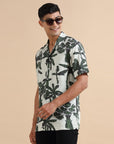 Green Tropical Cuban Print