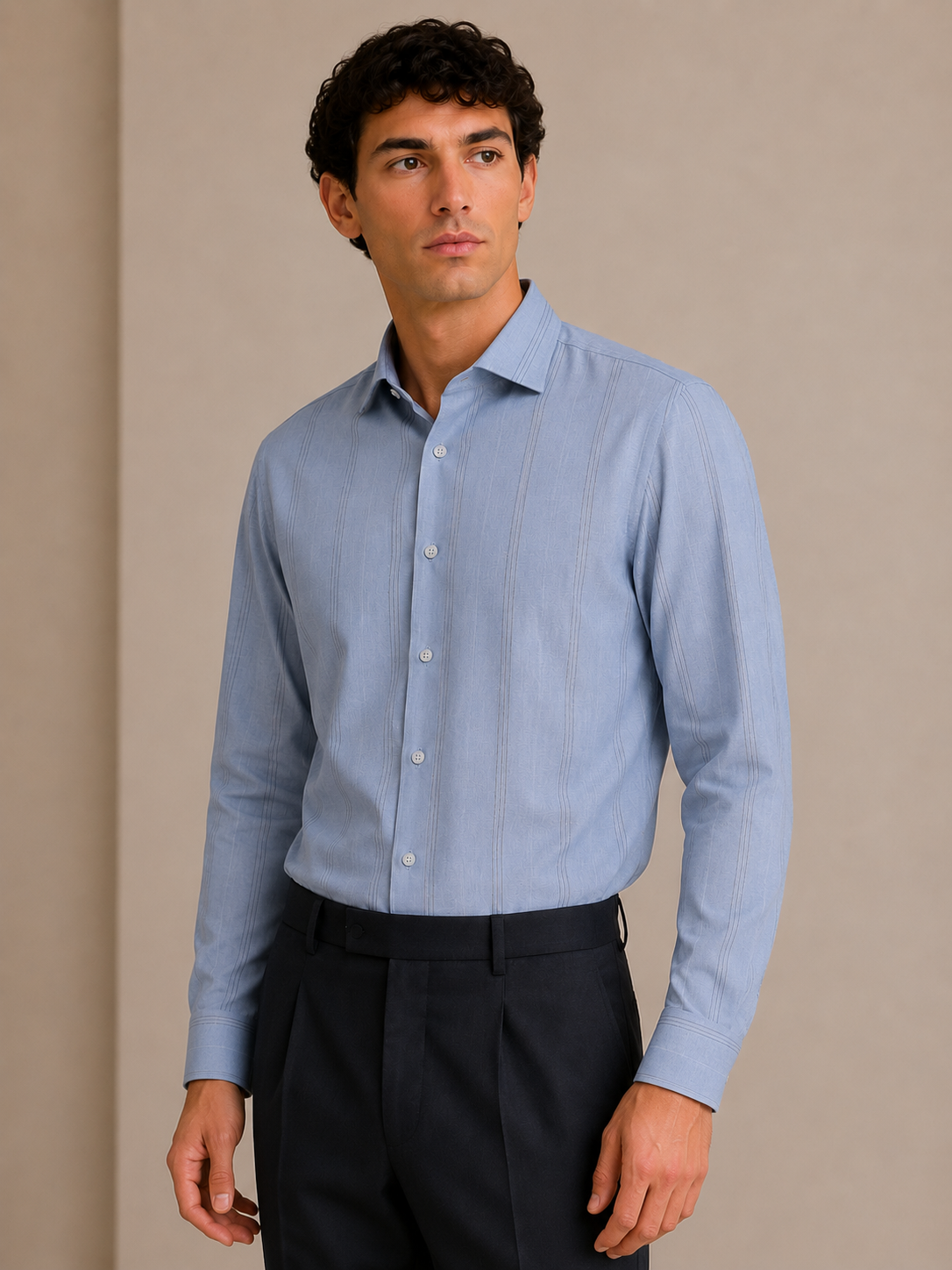 Blue Subtle Stripe Shirt