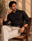 Black Coffee Jacquard Shirt