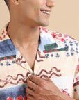 Beige Holiday Cuban Shirt