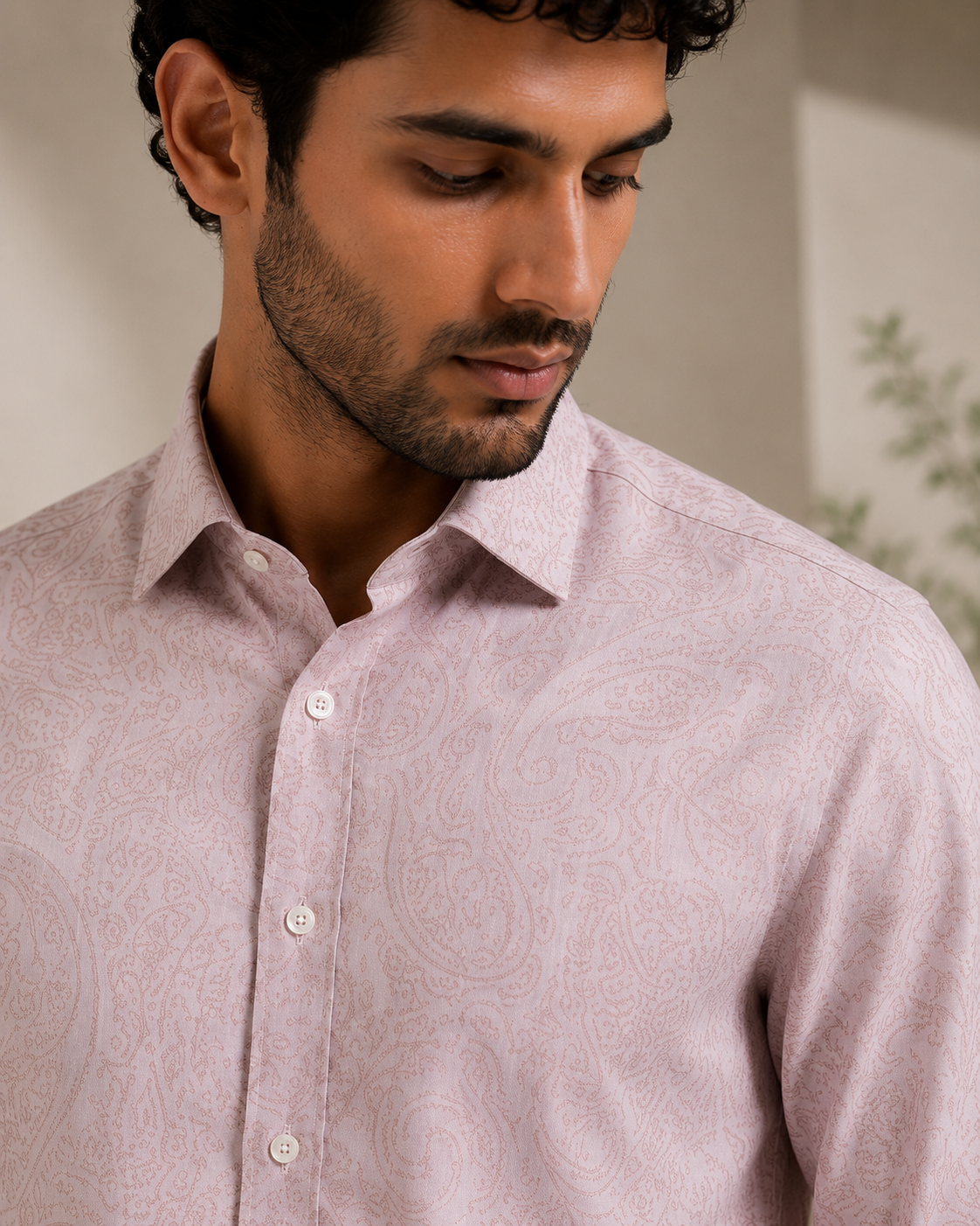 Pink Premium Jacquard Shirt