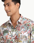 Clean Festive Print Shirt