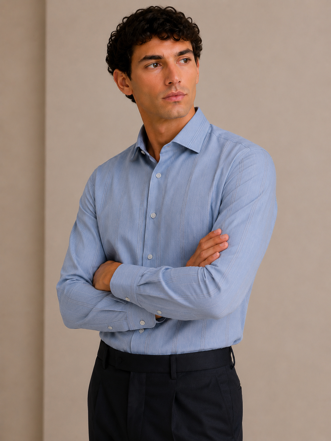 Blue Subtle Stripe Shirt