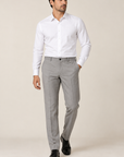 Slate grey woven 4 way stretch trouser