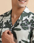 Green Tropical Cuban Print