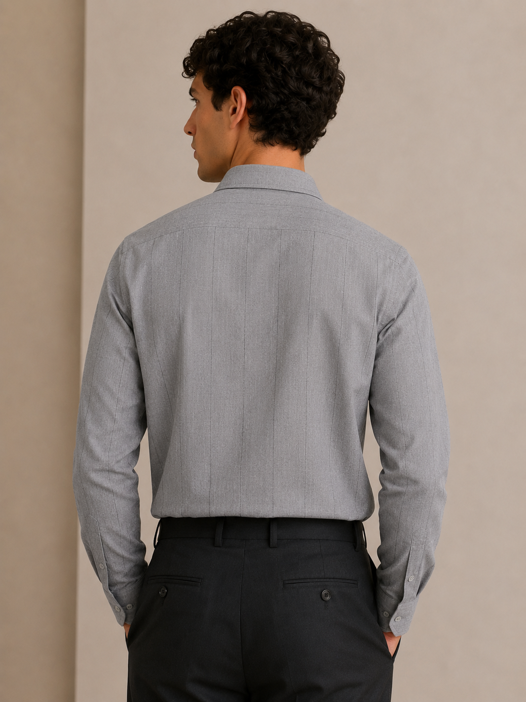 Grey Luxe Stripe Shirt