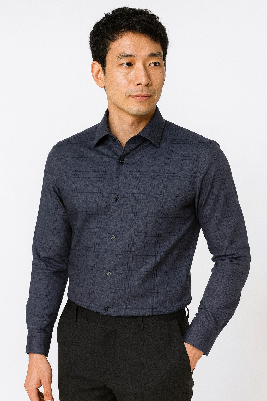 Black Check Subtle Formal Shirt