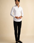 White & Black Check Shirt
