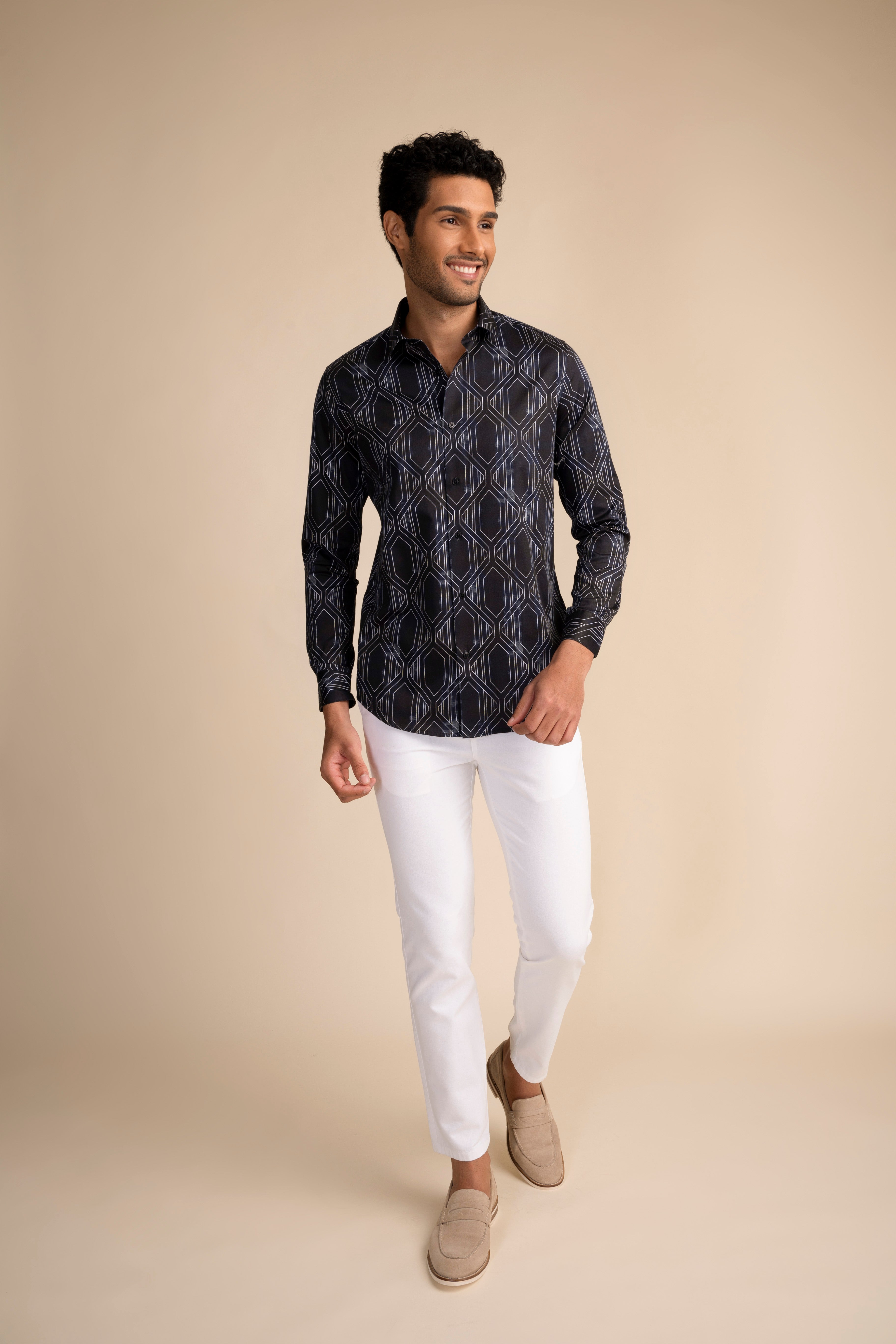 Navy Rosette Shirt EOSS