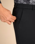 Black Zipper Pants - 4 way Jet-Setter