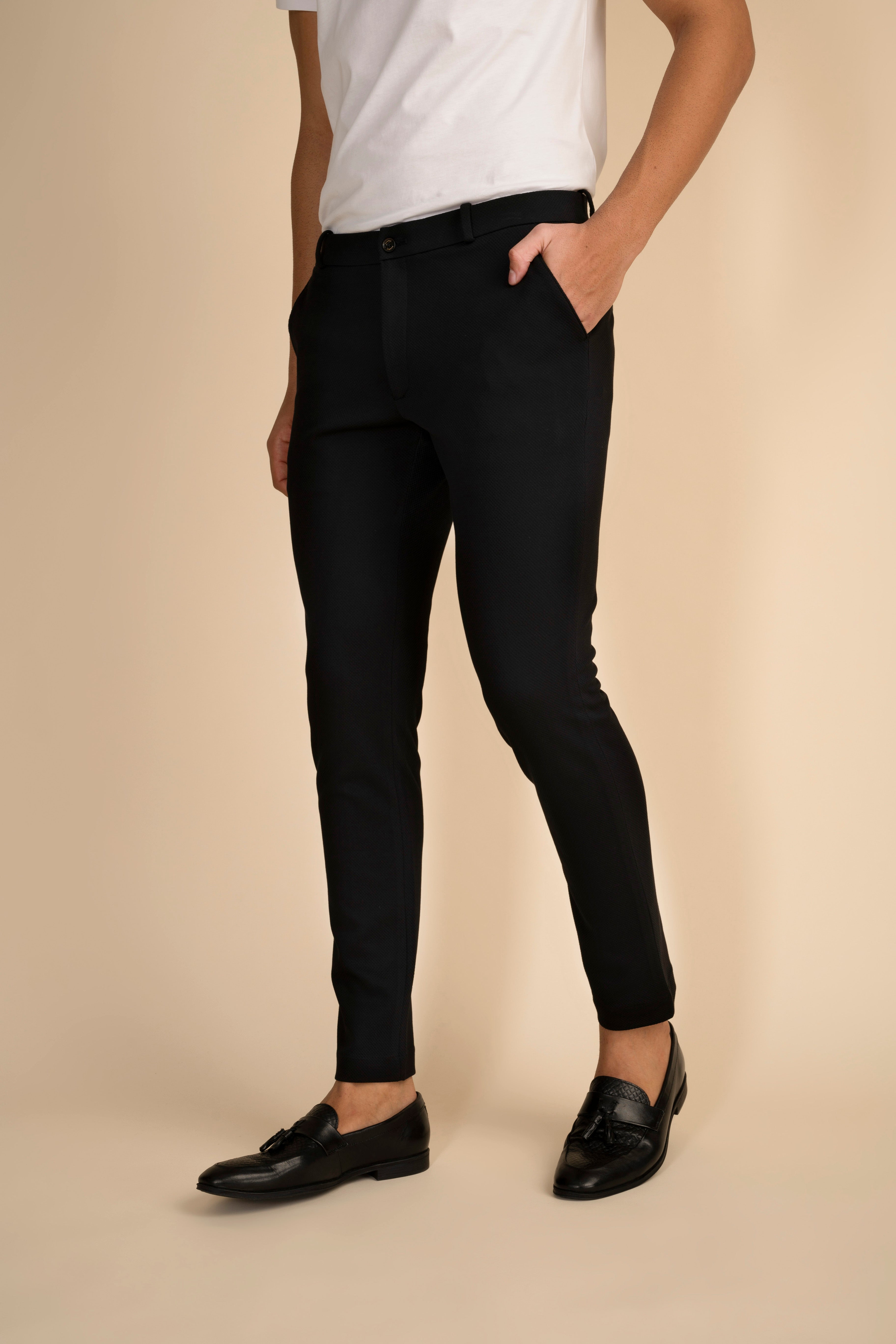 Black 4 Way Stretch Panda Pants